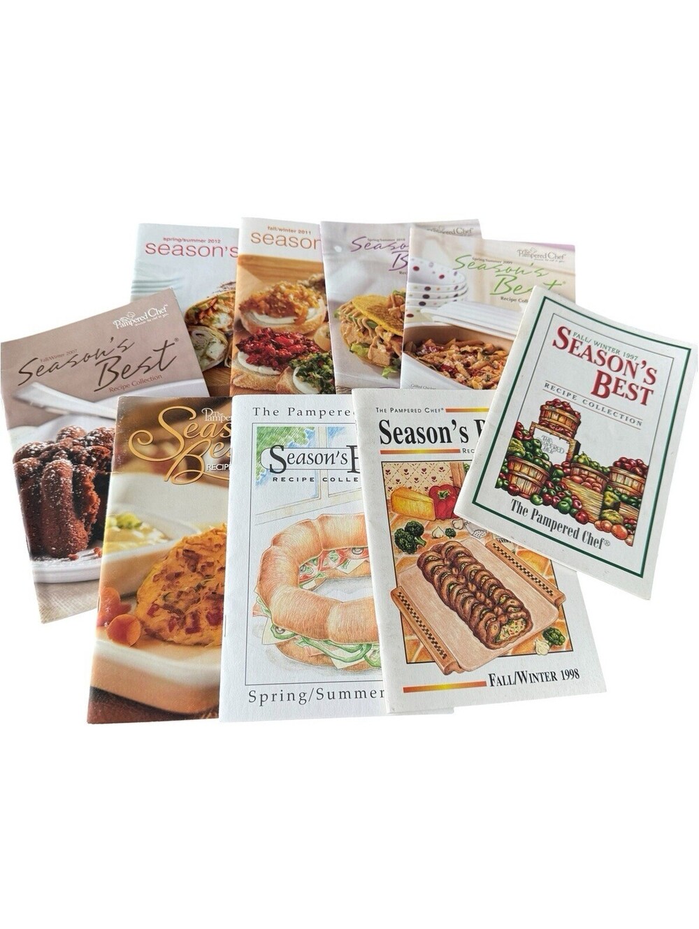 Pampered Chef Season’s Best Recipe Cookbooks Lot Of 9